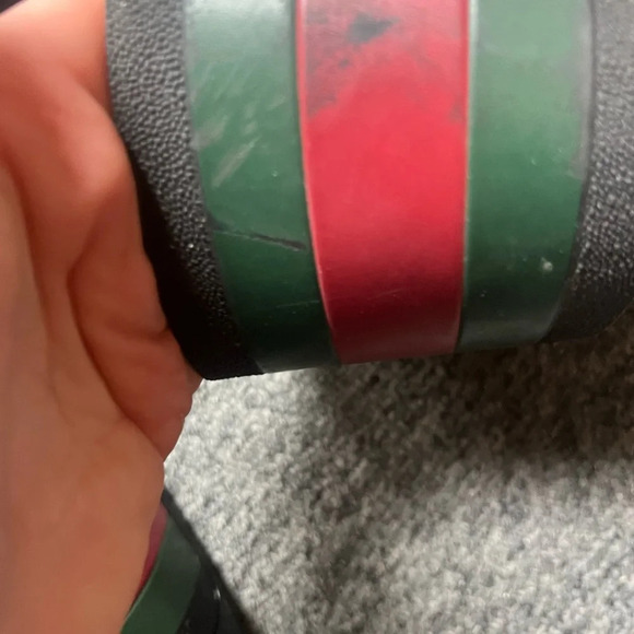 Gucci Red Green Stripe Slides, size 9 - Picture 2 of 16